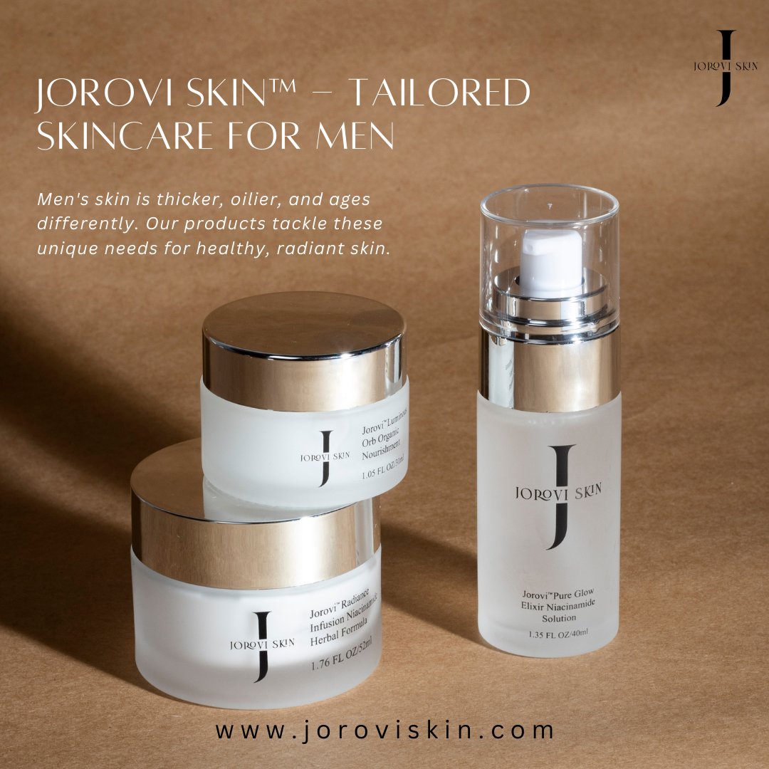 Take care of your skin with Jorovi Skin™! Our products are made for men's unique skin needs, keeping it healthy and glowing. Celebrate who you are with us.

Try Jorovi Skin™ today!

#JoroviSkin #GayMen #SkinAffairs #LoveIsLove #GlowWithJorovi #PideSkin #RadientSkin #GayMen