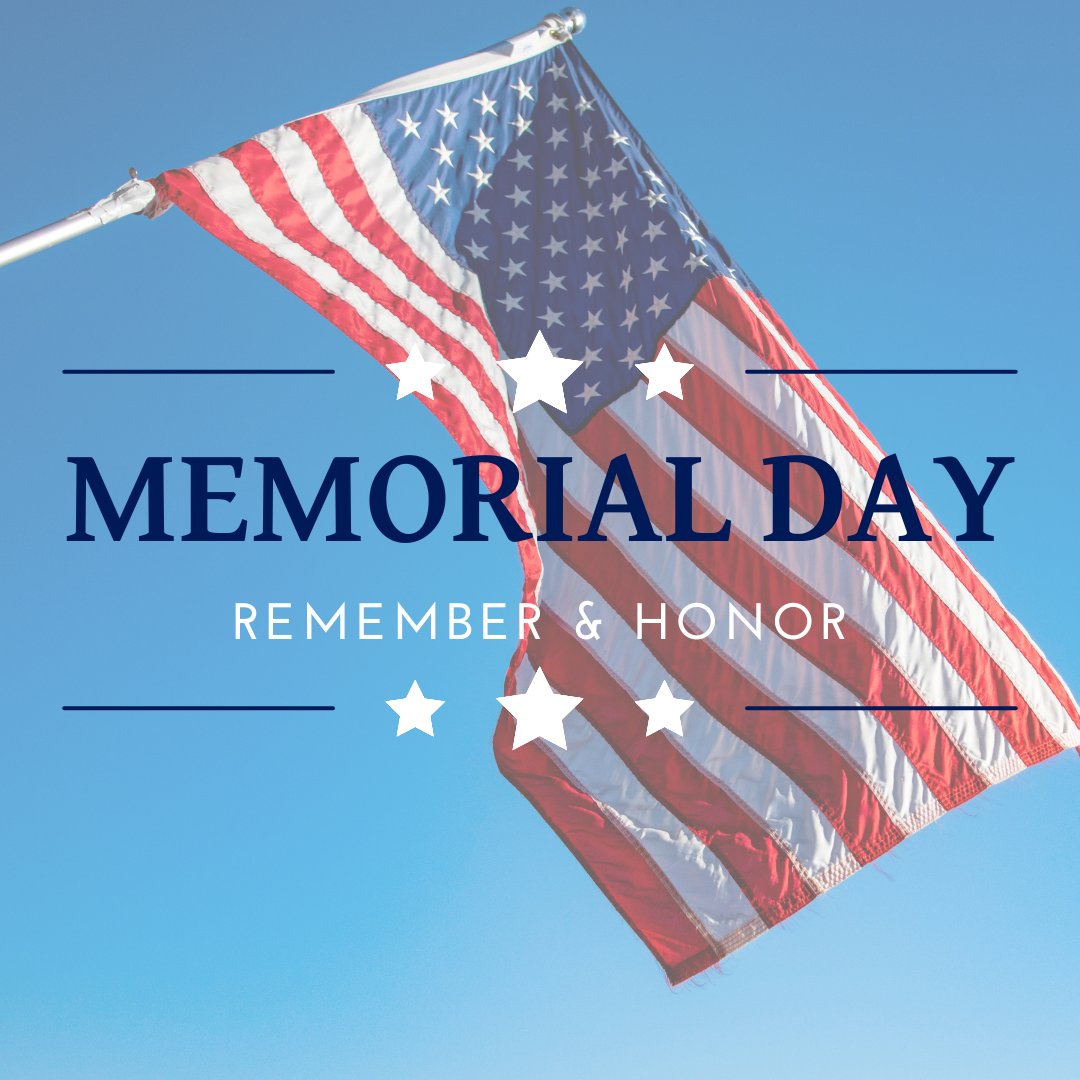 ⭐MEMORIAL DAY, MAY 27⭐ All #HumbleISD campuses and offices will be closed Monday, May 27, in observance of #MemorialDay.