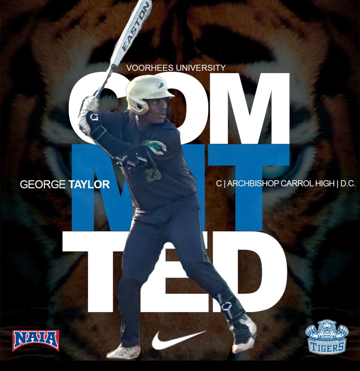 Voorhees University Baseball (@voorheesbsb) on Twitter photo Our newest @voorheesuniv baseball commit
<a href="/George_Taylor24/">George Taylor</a>
C/3B
Archbishop Carroll High School
Washington D.C.
Attending Major: Sports Management
We wanna welcome George to the Tiger family ! 🐾🔵 Our newest @voorheesuniv baseball commit
<a href="/George_Taylor24/">George Taylor</a>
C/3B
Archbishop Carroll High School
Washington D.C.
Attending Major: Sports Management
We wanna welcome George to the Tiger family ! 🐾🔵