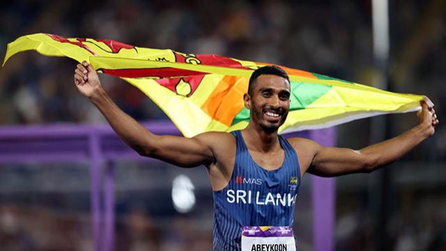 Yupun Abeykoon 🇱🇰 wins the men’s 100m at the Internationales Leichtathletik Meeting Anhalt in a time of 10.16s (0.3), after an earlier 10.15.

He finished ahead of Dominik Kopec 🇵🇱 in 10.21s, Ali Al Balushi 🇴🇲 in 10.25s and Enoch Adegoke 🇳🇬 in 10.30s.