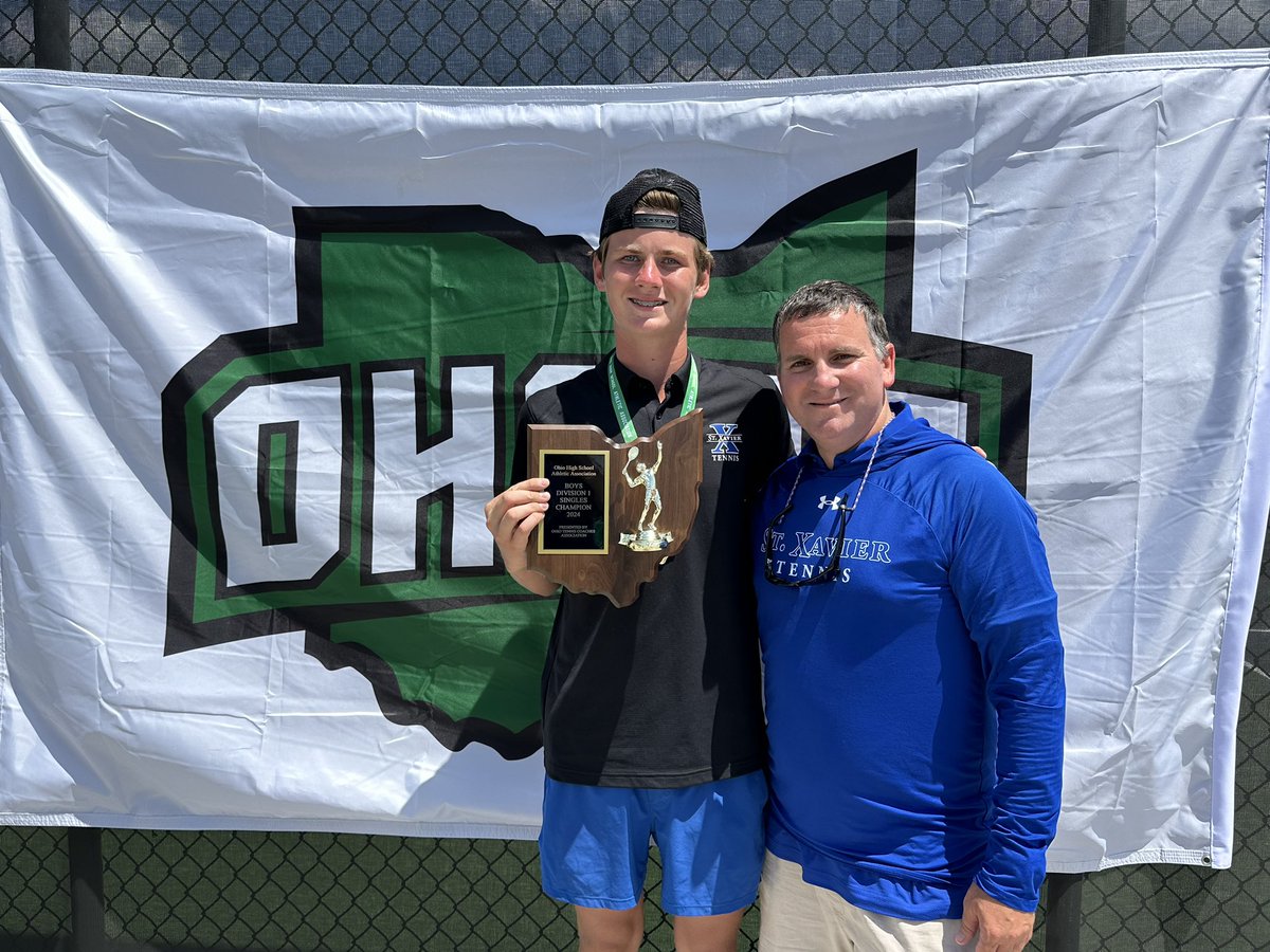 Congratulations to Carson Dwyer🎉for capping off consecutive undefeated seasons winning the OHSAA D-1 singles championship to match last year’s D-1 state doubles title. This Bomber’s AMAZING!!! 💙✈️🎾
