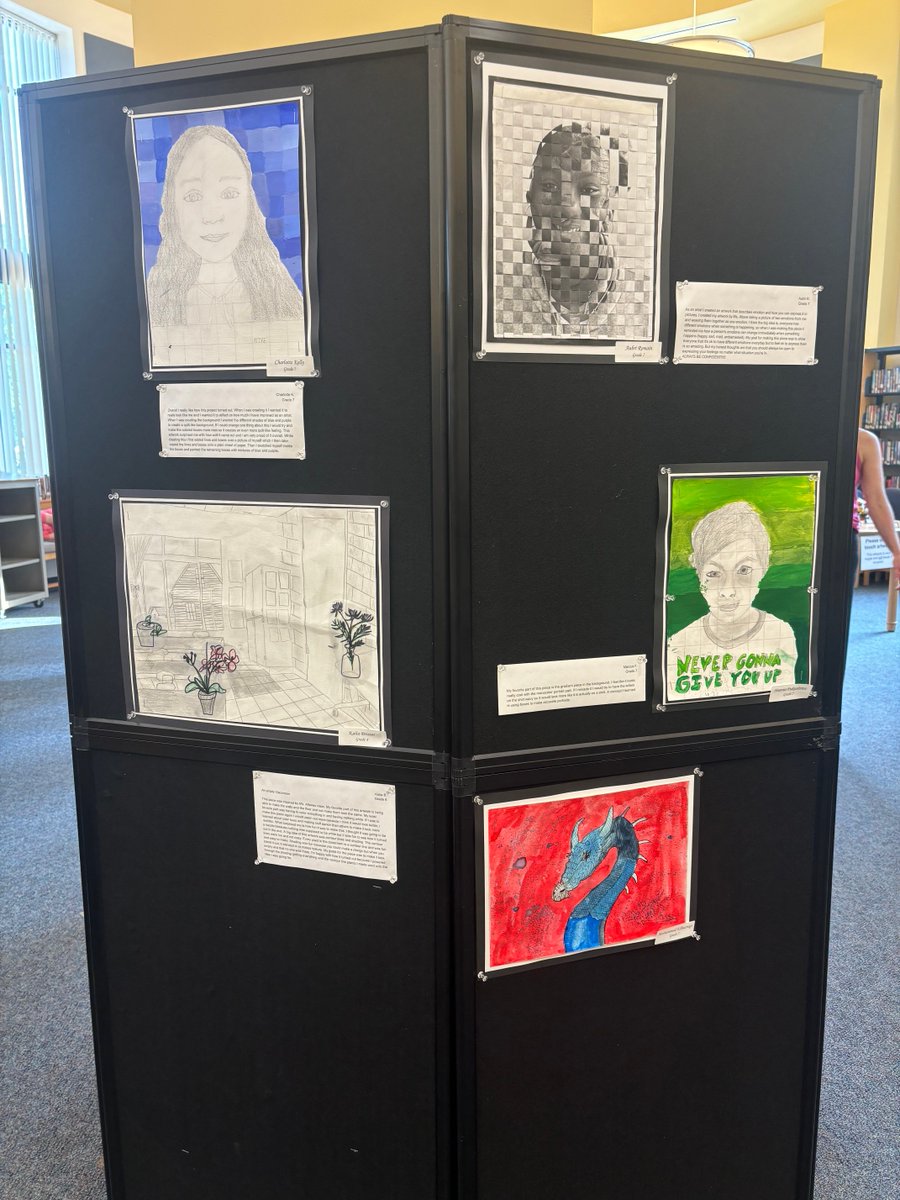 DedhamSchools's tweet photo. Thanks to the estimated 1000+ visitors who came to enjoy our District Art Show last night!   Over 1200 pieces of student artwork representing grades K - 12 were on display.   What a great way to showcase the talents of our Dedham students.
#DedhamExcellence   #DPSArts https://t.co/2lnNfxenez