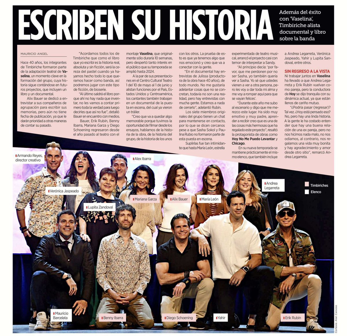 #Timbiriche “Escriben su Historia”  @marianagarza70 @bennyibarra @erikrubin @alixbauer @DiegoSchoening (Marzo ,2024) @reformagente