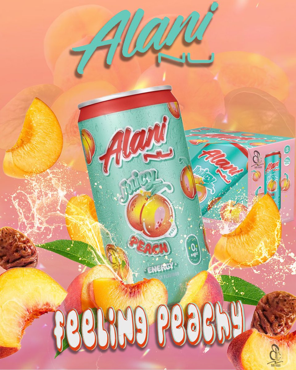 One of my favorite energy drinks. Who’s feeling peachy? 
@AlaniNutrition #ForPromotionalPurposesOnly
#PromotionalConcept #BodhiDesignz #BodhiDidThat #ABodhiCreation #Branding #energydrink #alaninutrition #graphicdesign #advertising #fypage