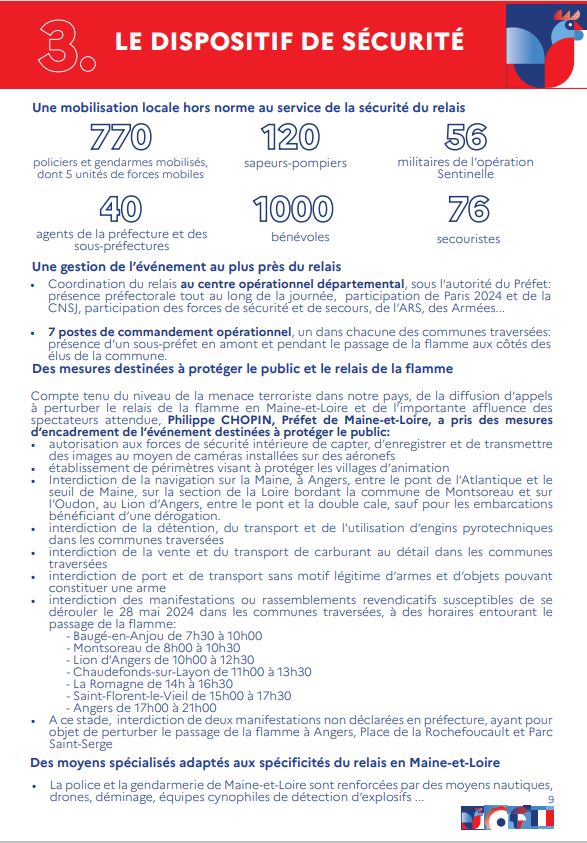 #JOP2024 | J-4 avant le passage de la Flamme Olympique en #MaineetLoire

📌 Consultez ici le guide de la préfecture à destination des spectateurs : maine-et-loire.gouv.fr/contenu/telech…

#AlintérieurDesJeux #RelaisDeLaFlamme