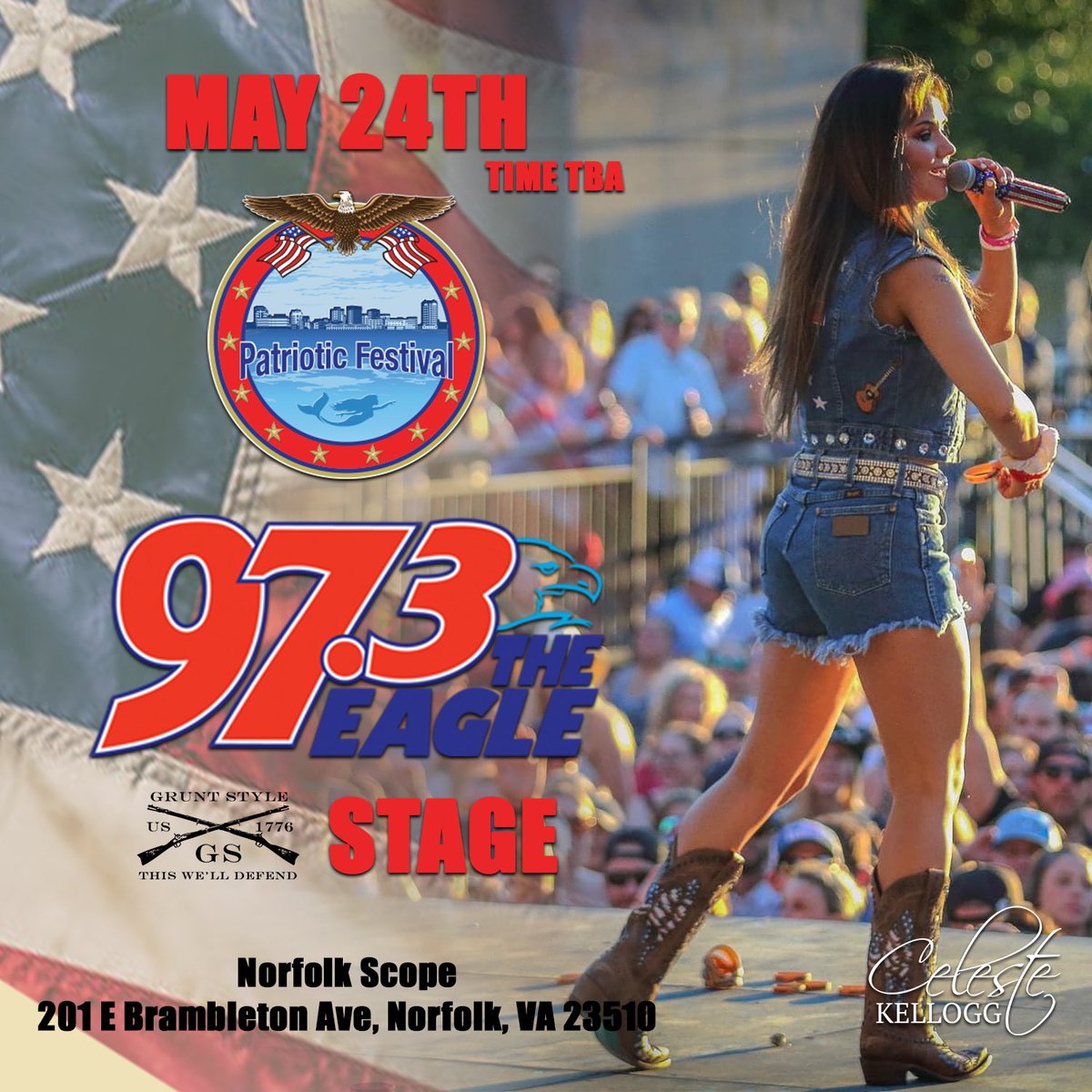 Playing the @973theEAGLE @GruntStyle @PatrioticFest stage today starting at 3:30!!!! We’ll be there until 6! Come hang out and party with us at the concert before the concert on Scope Plaza!
