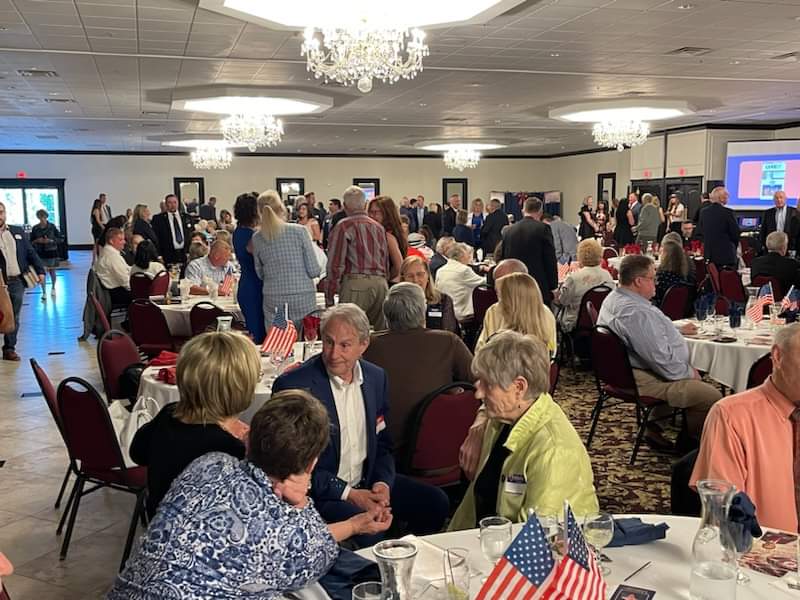 SandyPensler's tweet photo. Great event last night in Livingston. 

@VivekGRamaswamy inspired with his call to return to the values and honor the sacrifices of our founders. His description of the way to turn around our nation and party resounded throughout the evening to all who attended. Incredibly inspirational. 

We can and will take back the White House, the Senate, and the State House, as well as extend our margins in the House of Representatives. However, we must do it by electing those in our party who are willing to take tough stances and not just return to the Washington swamp’s old ways of doing business. It was, I believe, an inspirational night for all who attended. 

I am so proud to have Vivek’s endorsement and support!