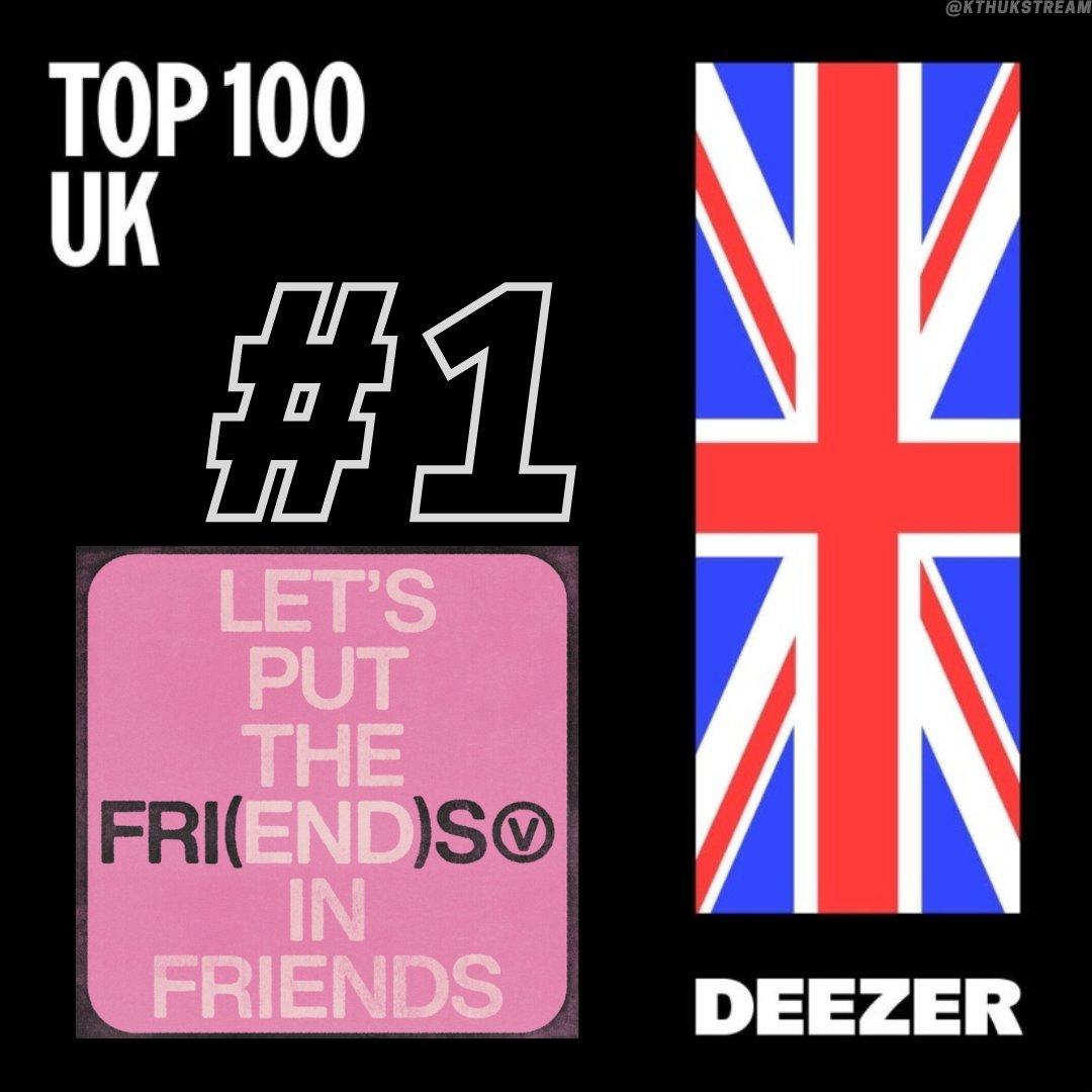 FRI(END)S by #V is now at #1 on Deezer Top 100 UK Chart for a 4th day! 🇬🇧
