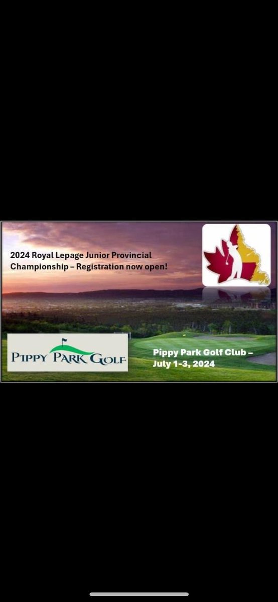 🏆Registration for the 2024 Royal Lepage Junior Provincial Championships is now open! 

See the link below to find more information on registration, or contact golfnewfoundlandlabrador@gmail.com

golfgenius.com/pages/10407753…