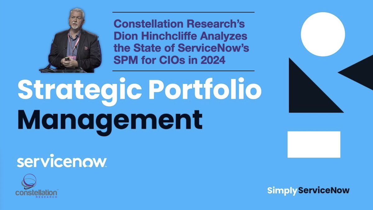 dhinchcliffe's tweet photo. My analysis of the state of @ServiceNow's Strategic Portfolio Management platform in 2024
Gains #GenerativeAI, Many Key Updates:
https://t.co/0kIk4jorW7
#SPM now an enterprise-grade #PPM platform with #agile/#SAFe, #valuestream, and now #workcoordination/#CWM.
#CIO https://t.co/kQqcHfDFFl