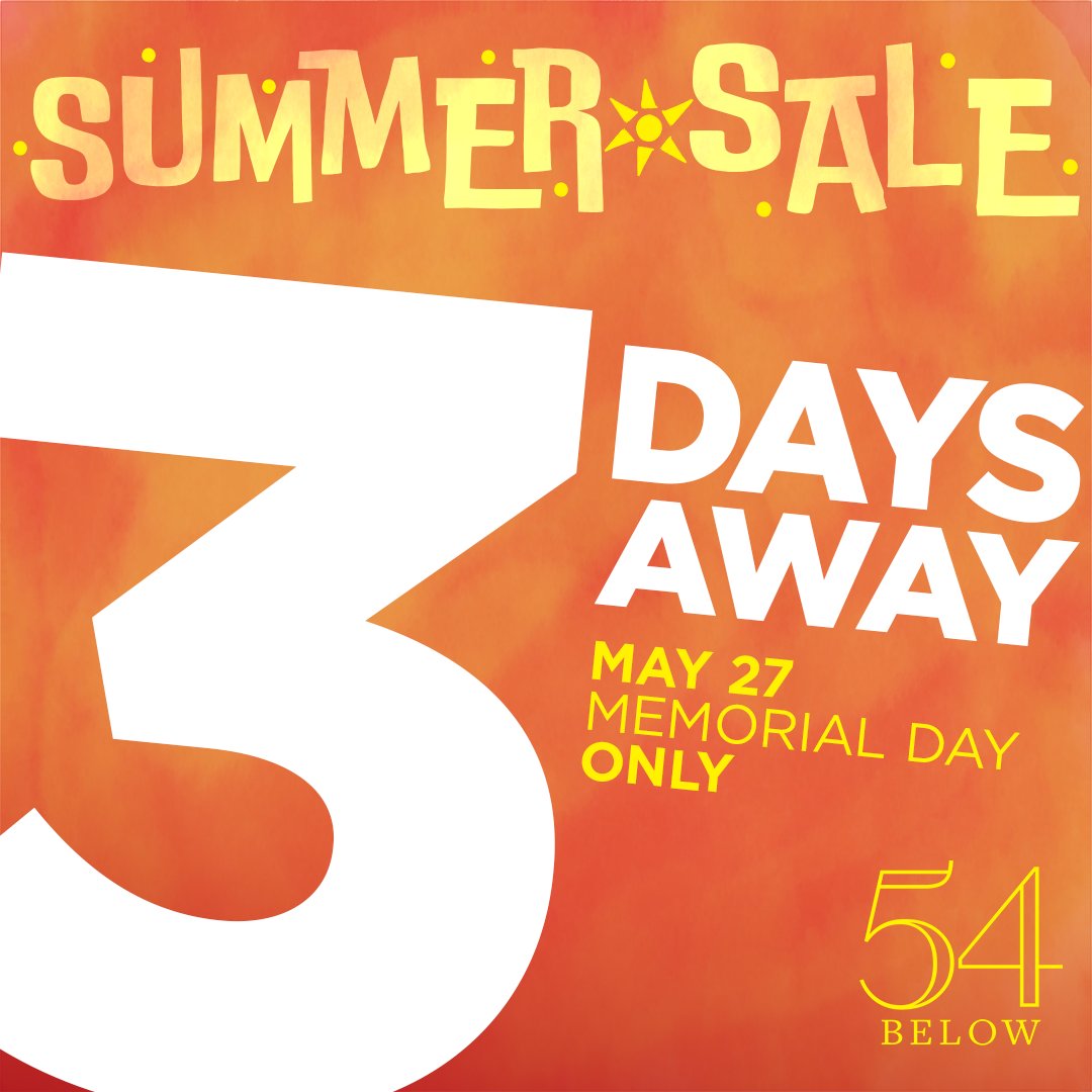 Mark your calendars for one of our biggest sales of the year on Memorial Day, Mon, 5/27! Our one-day-only Summer Sale features 40% off tickets to over 100 shows in June, July, & Aug. Visit 54Below.com/SummerSale for a list of included shows & get ready to snag your tickets!