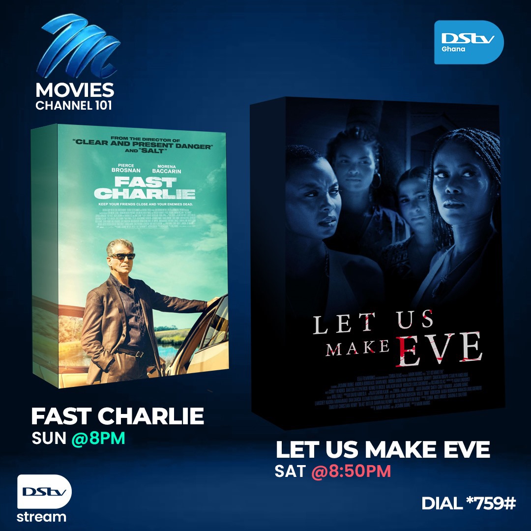 M-Net Channel 101 has crime movies this weekend!
'Let us make Eve' follows friends who embark on a journey to celebrate murder. 
A hit man must present the whole body of his victim to get paid. Don't miss 'Fast Charlie' on Sunday. 
Stay connected at mydstv.onelink.me/vGln/dg3