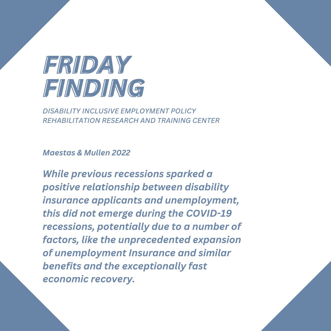 dieprrtc's tweet image. Switching things up with our first edition of our Friday Finding. More on this study here: 
disabilityinclusiveemployment.org/diep_rrtc_rese…