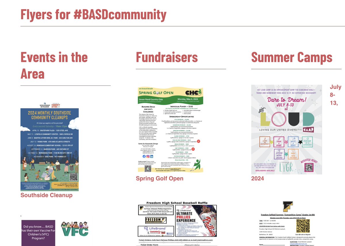 Explore upcoming various events, summer camps, and activities within the #BASDcommunity section of our BASD eNews: ow.ly/lbx250RUiRp #BASDproud #BASDcommunity