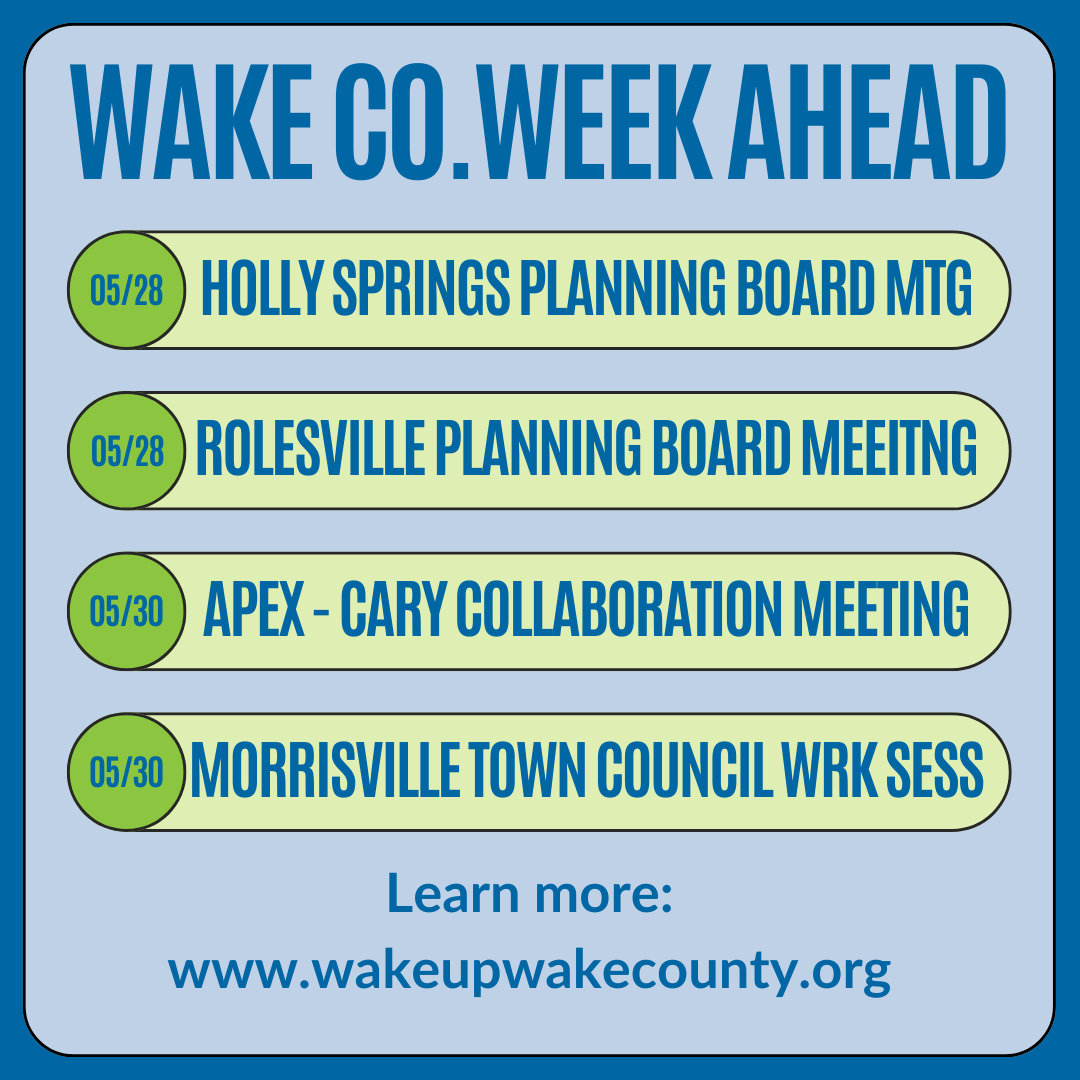 Municipalities are closed on Monday in honor of Memorial Day.  Some regular meetings may be adjusted accordingly.  

Make sure to look at our Community Calendar page for more information on upcoming meetings and community planning events.