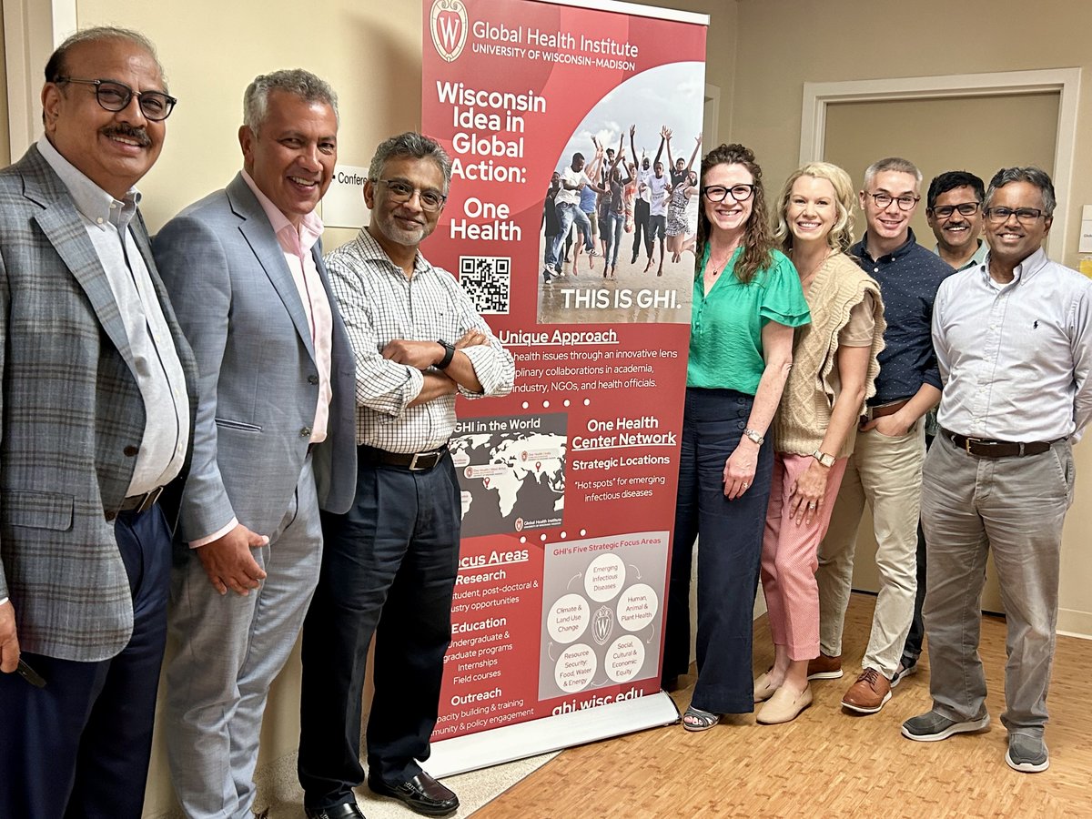 GHI was pleased to host Dr. Krishna Ella, (left) Executive Chairman of Bharat Biotech, today. Ella is a prominent alum & GHI Board of Visitors Member. Many thanks to Dr. Ella for his support of GHI's One Health mission. Read his impressive accomplishments:news.wisc.edu/ella-nosbusch-…