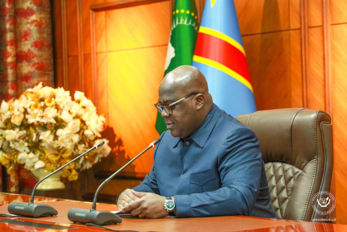 #RDC 24.05.2024|#CiteUA Ce vendredi, le Président Félix Tshisekedi a échangé avec 11 ambassadeurs de l’Union européenne accrédités en #RDC. Au menu, le renforcement de la coopération entre l’UE et la RDC, la situation dans l’Est et des sujets d’actualité.