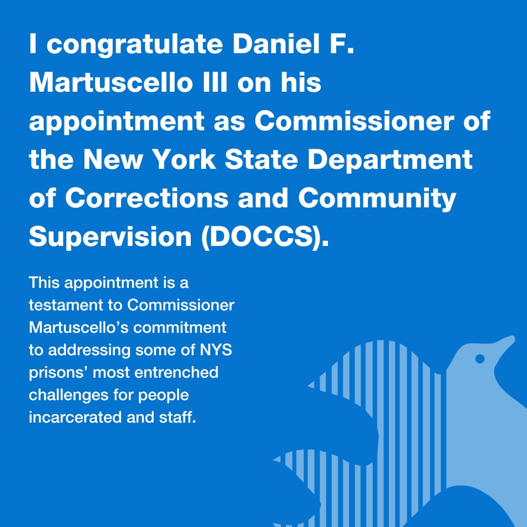 Our President and CEO @Stan_Fortune released a statement on the appointment of Daniel F. Martuscello III as Commissioner of the @NYSDOCCS. Read the full statement on our website now! fortunesociety.org/media_center/s…