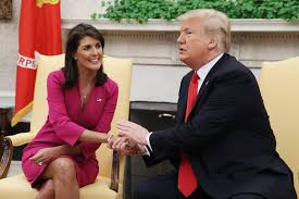 Nikki Haley always presents herself as brave and independent minded, when she could give Lindsey Graham competition in The Mar-a-Lago Blowjobs, Handjobs & Groveling Tournament