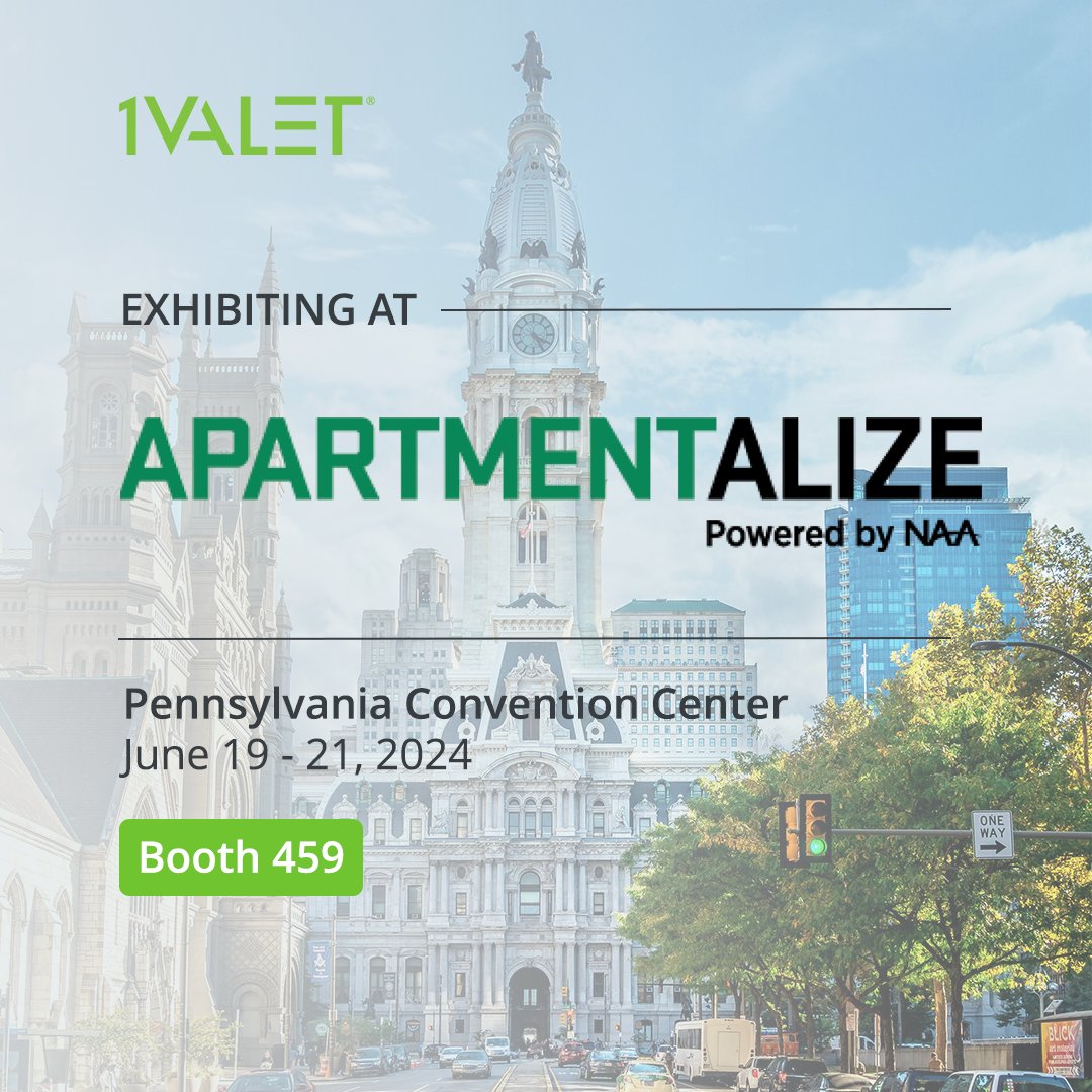 1VALET (@1_valet) on Twitter photo 1VALET is thrilled to announce that we will be exhibiting at #Apartmentalize 2024, presented by <a href="/NAAhq/">National Apartment Association</a> this June 19-21 in Philadelphia, PA.
Visit Booth 459 to see how 1VALET’s building operating system can optimize your operations & boost NOI.
Register:
naahq.org/apartmentalize… 1VALET is thrilled to announce that we will be exhibiting at #Apartmentalize 2024, presented by <a href="/NAAhq/">National Apartment Association</a> this June 19-21 in Philadelphia, PA.
Visit Booth 459 to see how 1VALET’s building operating system can optimize your operations & boost NOI.
Register:
naahq.org/apartmentalize…