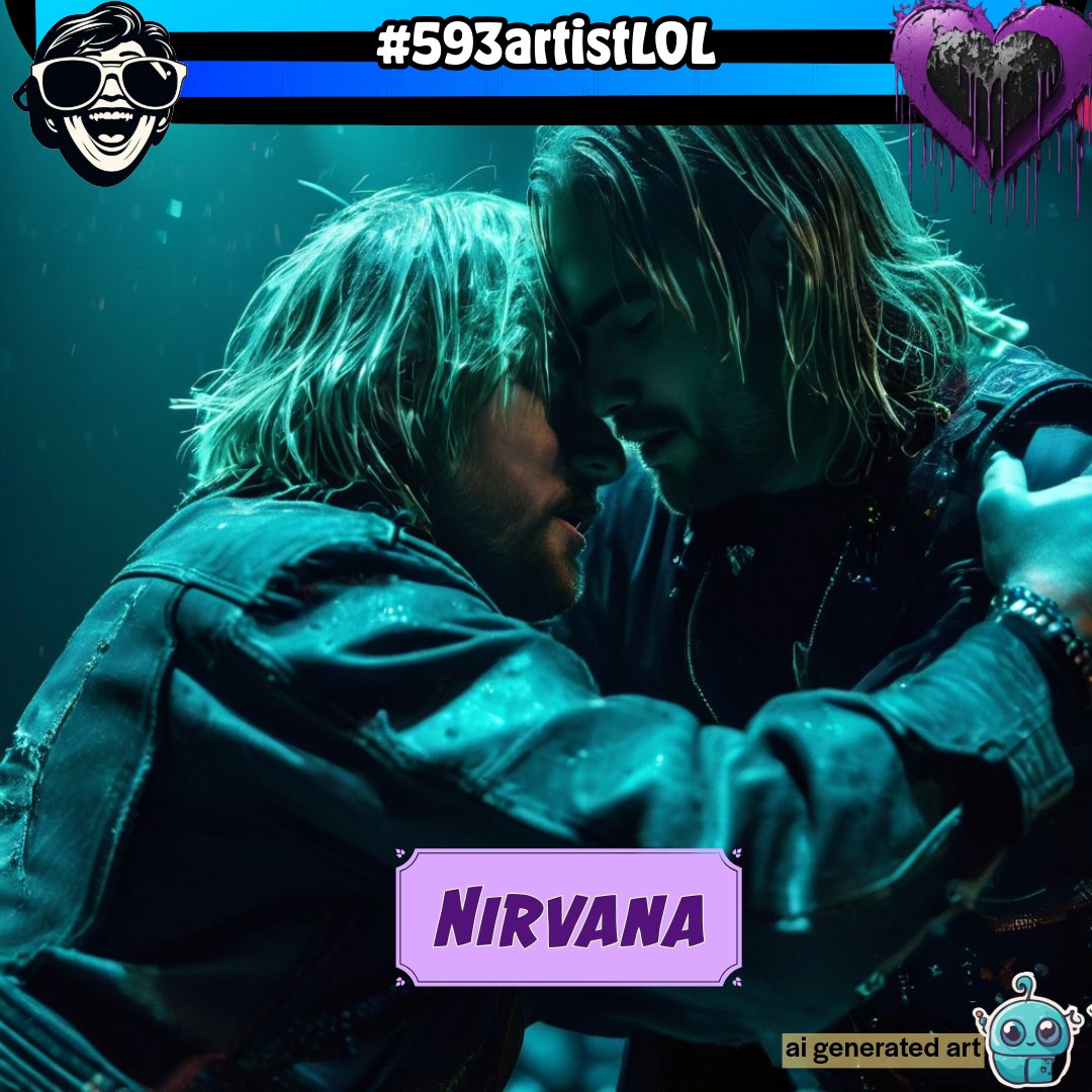 When Kurt Cobain jokingly staged a fight with a security guard during a Nirvana concert. #593ArtistLOL 😆🎸