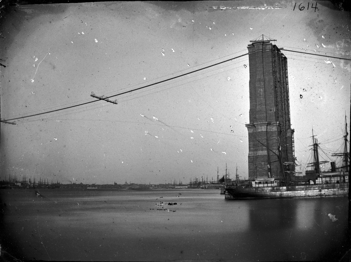 After 14 years of construction, the Brooklyn Bridge over the East River opened in 1883, linking the cities of New York and Brooklyn for the first time. May 24, 1883. On this day in history, after 14 years of construction, the Brooklyn Bridge over the East River opened in 1883,