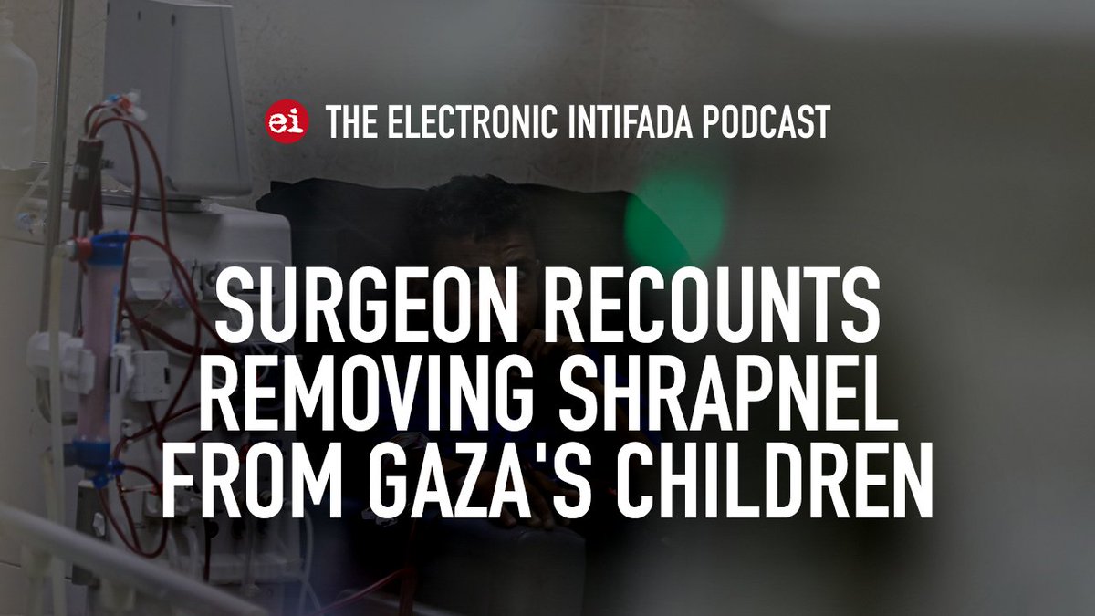 Electronic Intifada (@intifada) on Twitter photo Surgeon recounts removing shrapnel from Gaza's children, with Dr. Khaled Dawas (<a href="/Kdawas/">Khaled Dawas</a>) bit.ly/3WQ1sZX Surgeon recounts removing shrapnel from Gaza's children, with Dr. Khaled Dawas (<a href="/Kdawas/">Khaled Dawas</a>) bit.ly/3WQ1sZX