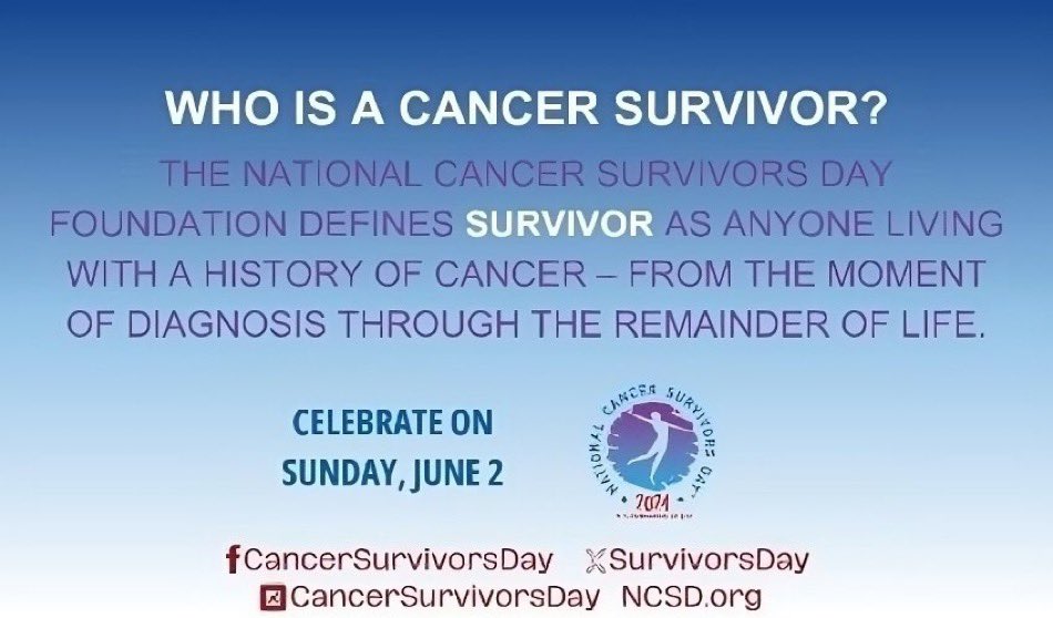 This Cancer Survivor’s Week, we celebrate the strength and resilience of all cancer survivors. Your journey inspires us all. #CancerSurvivorsWeek #CelebrateSurvivors