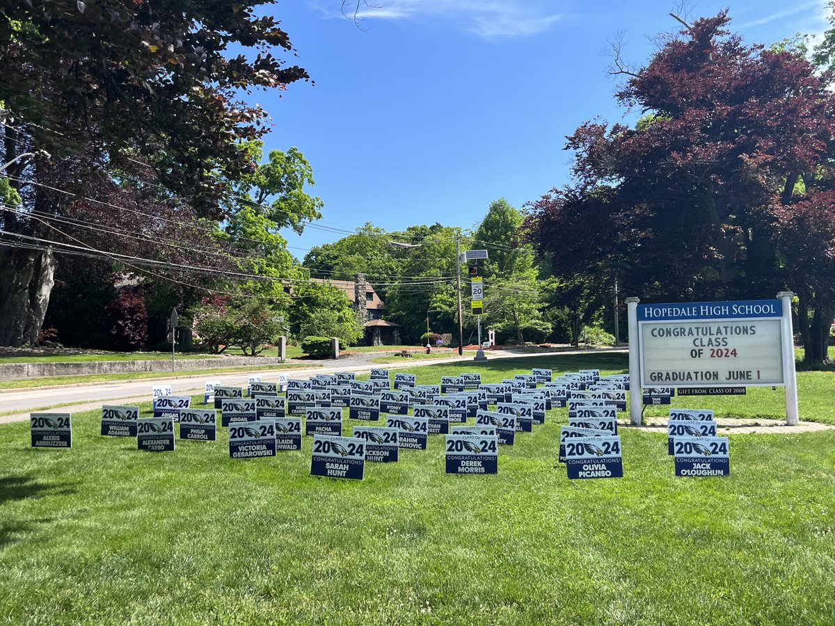 Congratulations to the Hopedale graduating class of 2024!  Enjoy the weekend and let the celebrations begin! ⁦<a href="/DerekAtherton1/">Derek Atherton</a>⁩ ⁦<a href="/HopedaleAP/">Timothy Johnson</a>⁩ ⁦<a href="/HopedaleSports/">Hopedale Athletics</a>⁩ ⁦<a href="/HopedaleAP/">Timothy Johnson</a>⁩ ⁦<a href="/HopedaleSC/">Hopedale School Committee</a>⁩ ⁦<a href="/hopedalejshs/">Hopedale Jr-Sr HS</a>⁩ ⁦<a href="/hhsguidancedept/">Hopedale School Counseling Office</a>⁩