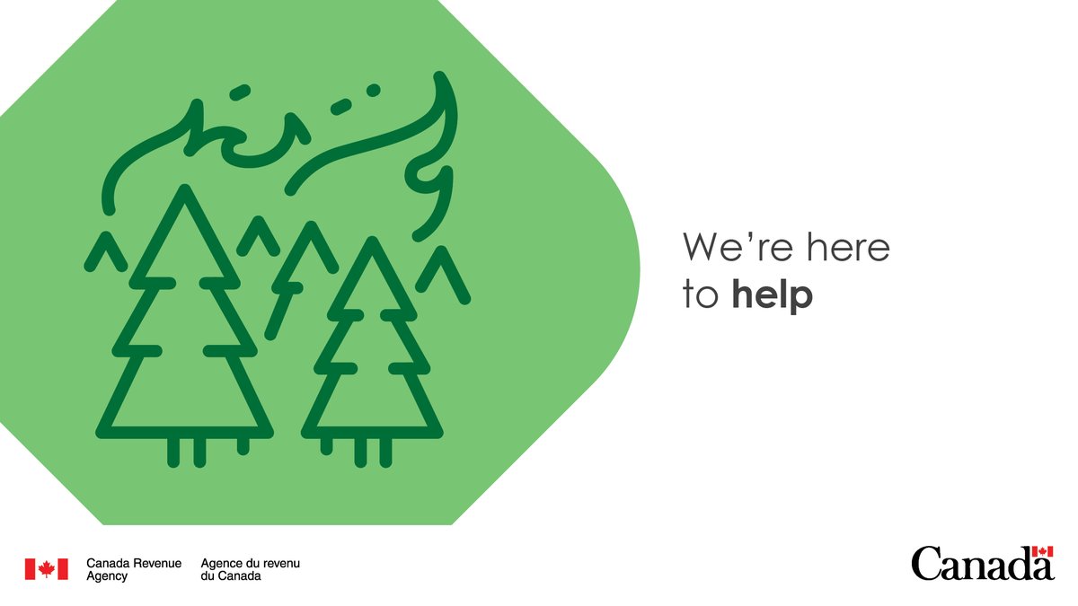 If you’re impacted by a #wildfire, we can help you manage your tax affairs – find out how to access available support:  ow.ly/75OY50RSrsq #CdnTax