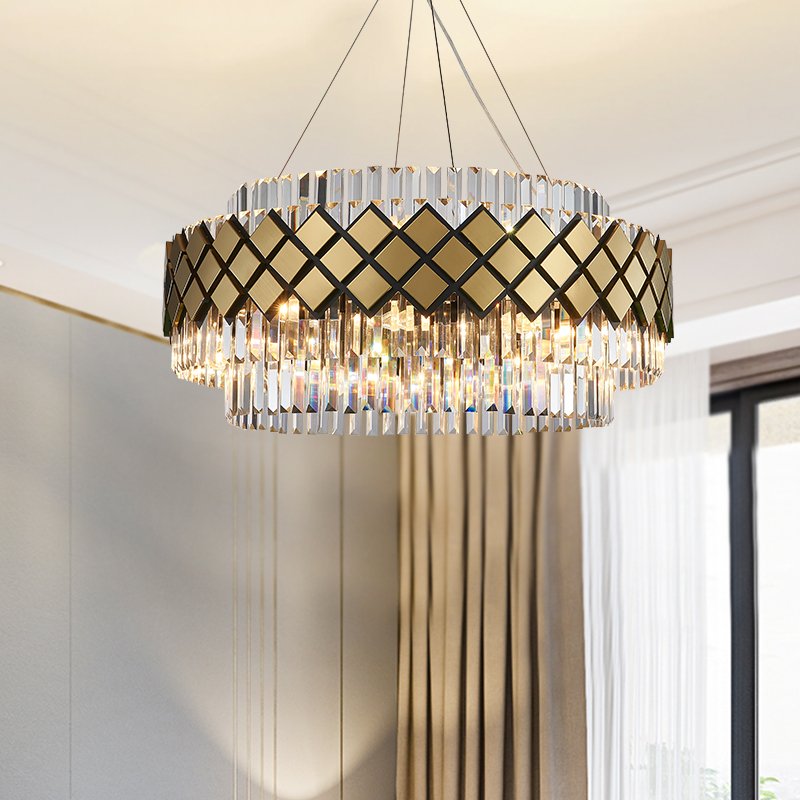 Black & Gold Trellis Shape Crystal Chandeliers-Round/Rectangle

Model Number: 1828
Size: Round: 12 lights: D600mm* H850 mm
Emitting Colour: Warm White

#reflectlighting #LuxuryChandeliers #ChandelierGoals #ElegantLighting #ChandelierDesign #LuxuryInteriors #HomeDecorInspo