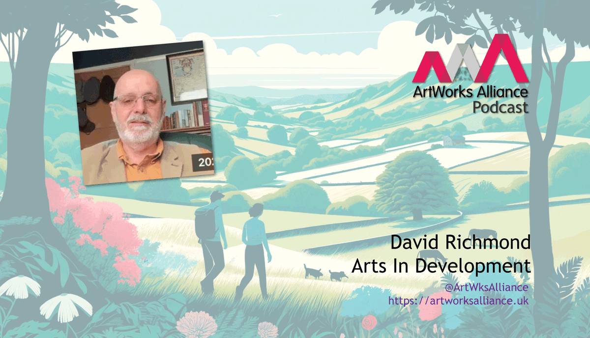ArtWksAlliance's tweet photo. How can walking and community engagement transform artistic practice and personal growth? Listen to the latest episode of the ArtWorks Alliance podcast, featuring David Richmond from Arts in Development https://t.co/3hN8o8EA04 #ArtWorksPodcast #ArtsDevelopment https://t.co/MPramlrgZ6