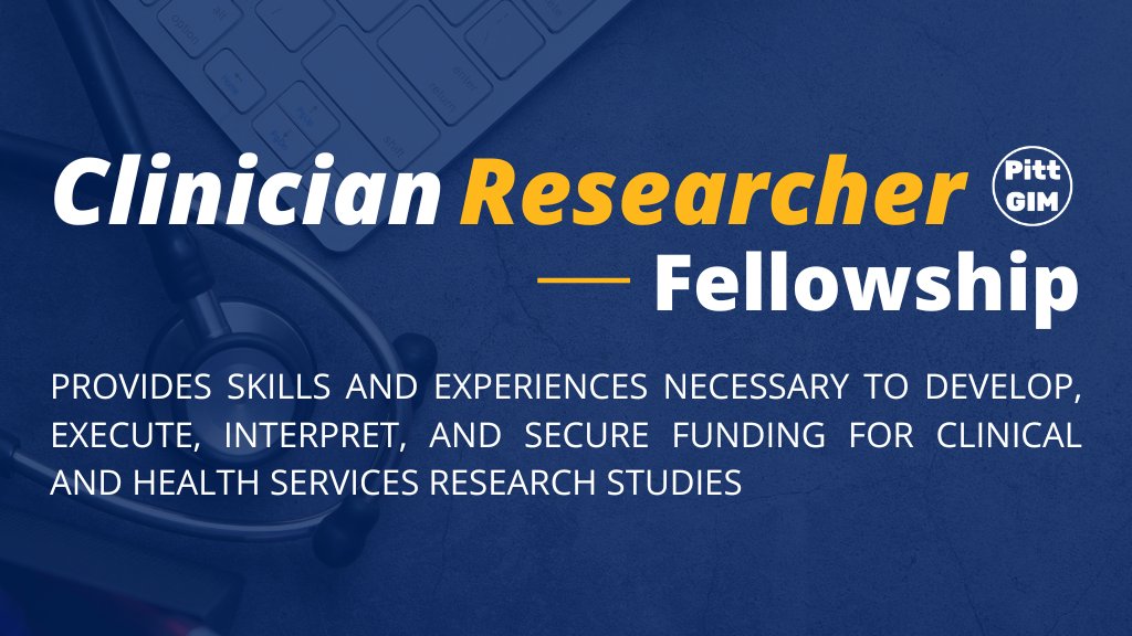 We're back from #SGIM24 & ready to share more about our #PittCRfellowship for #ClinicianResearchers!

For #FellowshipFriday, see our thread for an overview & our website: dom.pitt.edu/dgim/fellowshi…