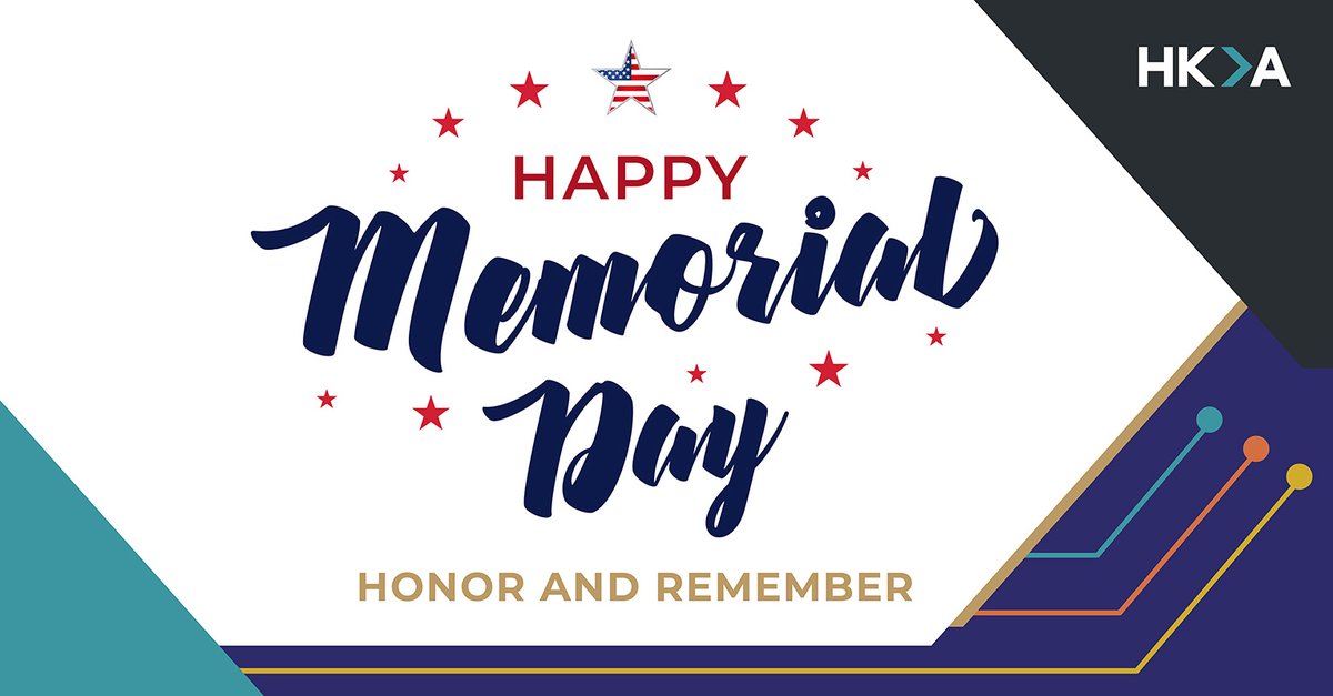 HKAGlobal's tweet photo. As our American colleagues observe Memorial Day, join HKA in remembering and honoring the brave men and women who have made the ultimate sacrifice while serving our country. We are grateful for your service and your courage. 

#HKA #MemorialDay #HonoringHeros https://t.co/oF5QNeu5A3