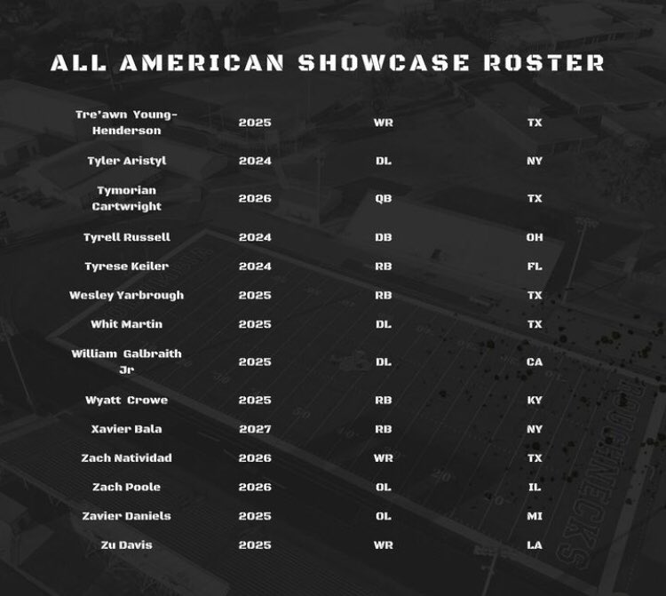 Under 24 Hours till the @youareathlete @RoadToHouston All-American Showcase in Houston TX begins! I’ve been selected to compete against the best athletes in the nation! Can’t wait to get to work! @CoachSilkowski @RailersFootball @DeepDishFB @JennyCz27 @OLMafia @Excelspeed12