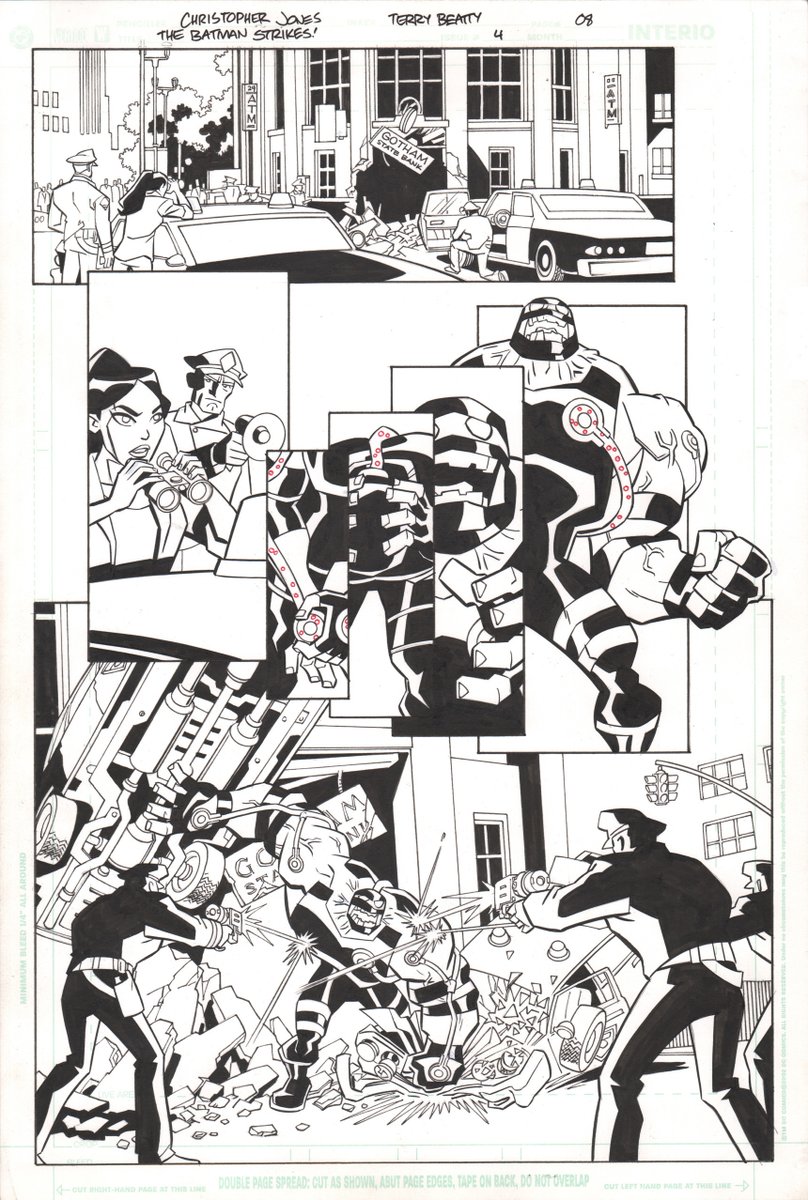 ChrisJonesArt's tweet image. #Bane transforms! Always loved how Bane's costume opened up to accomadate his juiced-up-on-venom form in this incarnation. From #BatmanStrikes #4 page 8. Inks by #TerryBeatty.