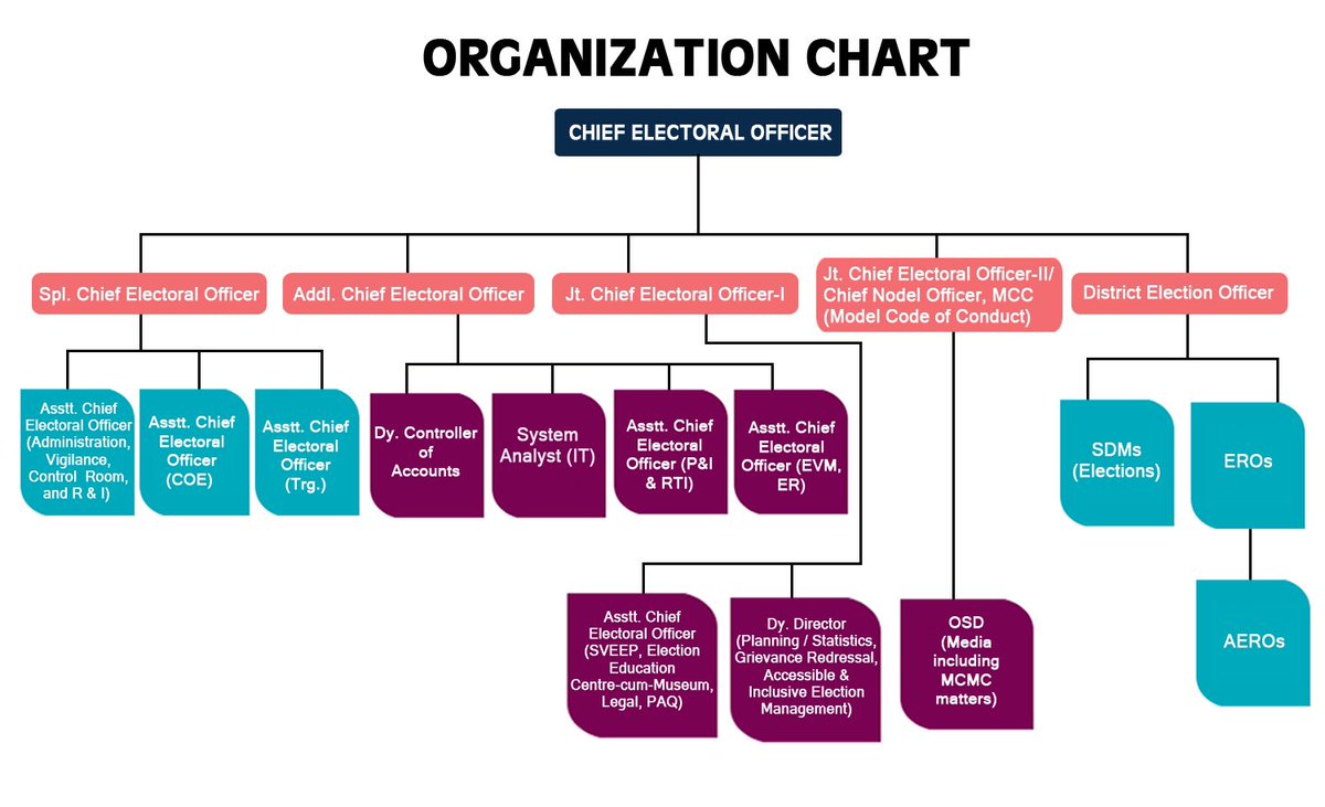 This is the organisation chart of one state election commission. India has 28 States and 8 UTs. Then there are so many individuals involved at booth level. Imagine the number of people needed to be in the know to run an electoral scam 🙂 Height of stupiditiy