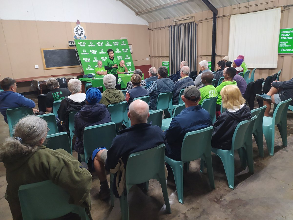 The small coastal village of Boknesstrand called a public meeting and Premier Candidate @AtholT made himself available. During our street campaign one lady shouted, 'You are the only party who cares enough to come to Boknes!' No community is too small or irrelevant for ActionSA.