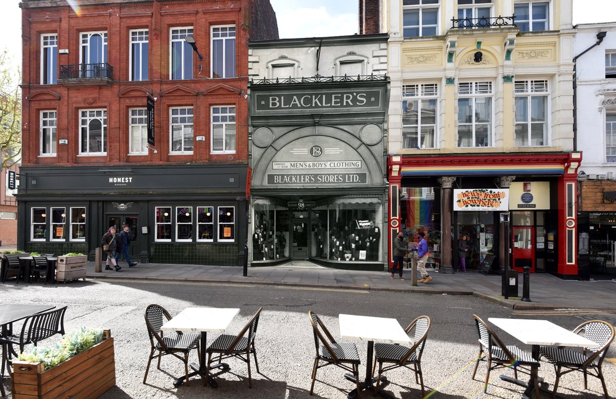 98 Bold Street, 1940s in 2024 I know Blackler's moved to at least one premises in Bold Street after their main building was bombed in the war, so I presume this was it, or one of them...