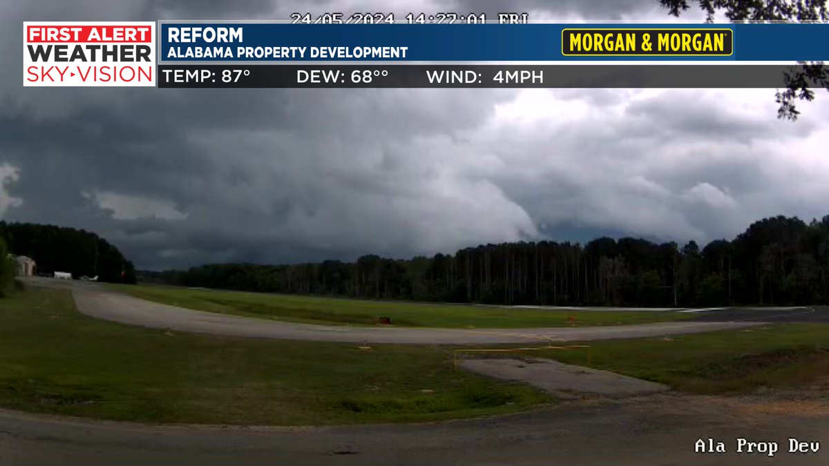 Wow, check out the stormy view to the north of Reform. #alwx @WBRCweather @WBRCNews