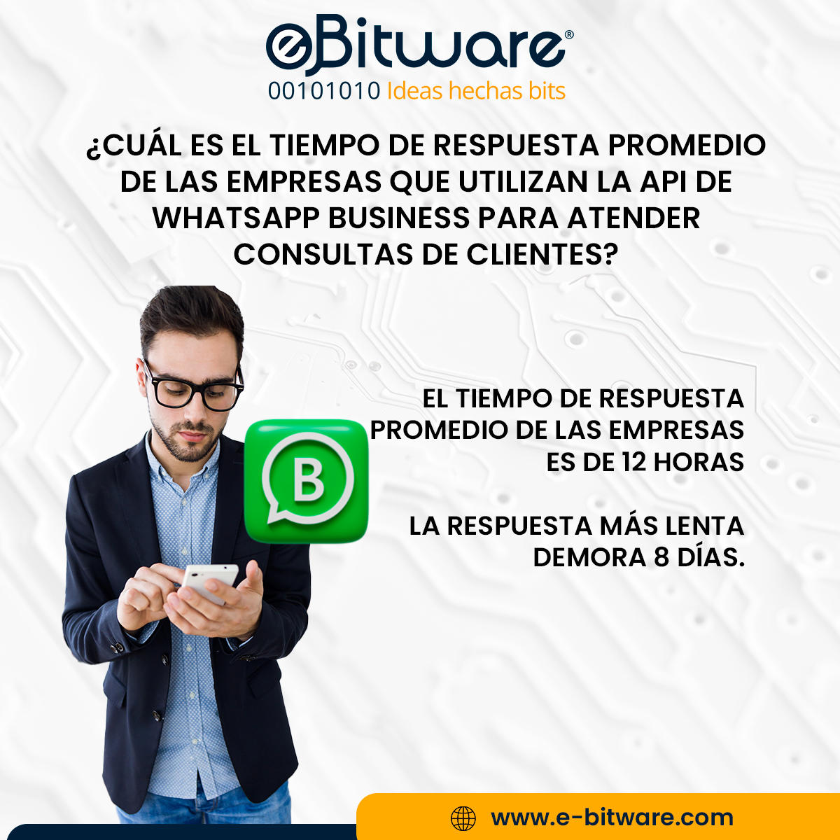 e_bitware's tweet photo. Explora cómo las empresas están utilizando la API de WhatsApp Business para responder rápidamente a las consultas de los clientes y ofrecer un servicio al cliente más eficiente y receptivo. https://t.co/0UCsfc98eB