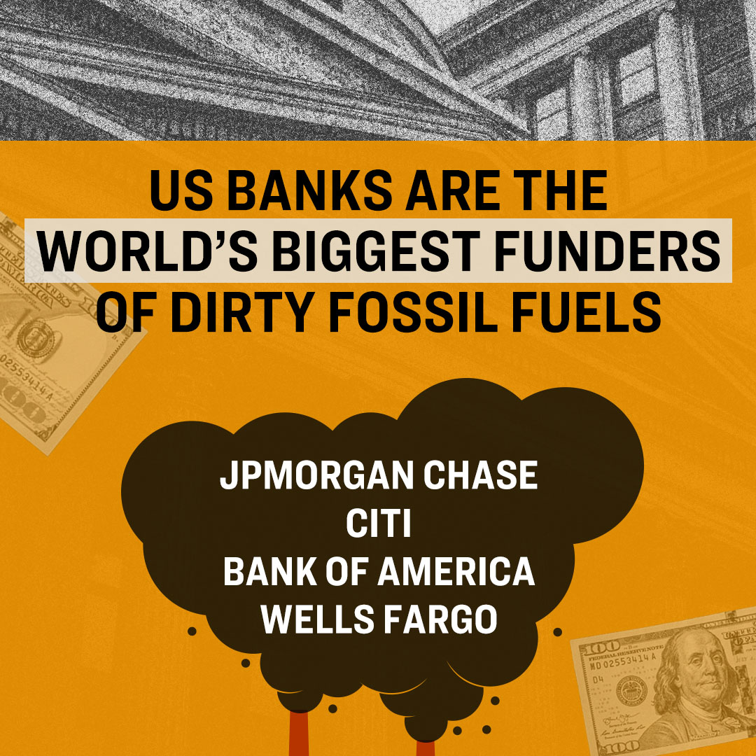 U.S. banks are still fueling climate chaos at staggering rates. Here’s how much the biggest #WallStreet banks spent on fossil fuels in 2023: @Chase $40.9B @BankofAmerica $33.7B @WellsFargo $30.4B @Citigroup $30.3B More: BankingOnClimateChaos.org #DefundClimateChaos #BOCC