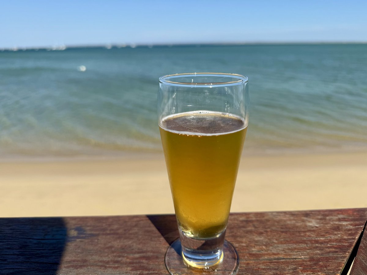 Getting an early start to the Memorial Day Weekend, enjoying a cold beer and beautiful view from the Red Inn in #Provincetown.