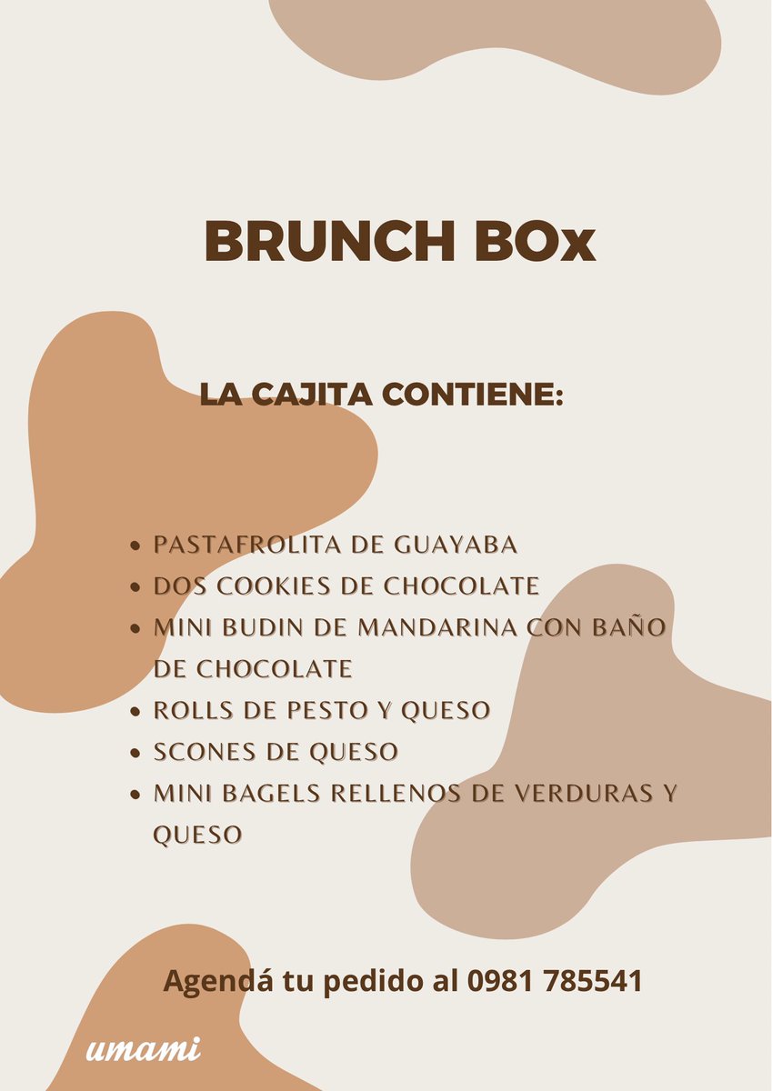 Me quedan dos cajitas de brunch disponibles 🥰
Pidan y disfruten del sábado fresquito comiendo rico