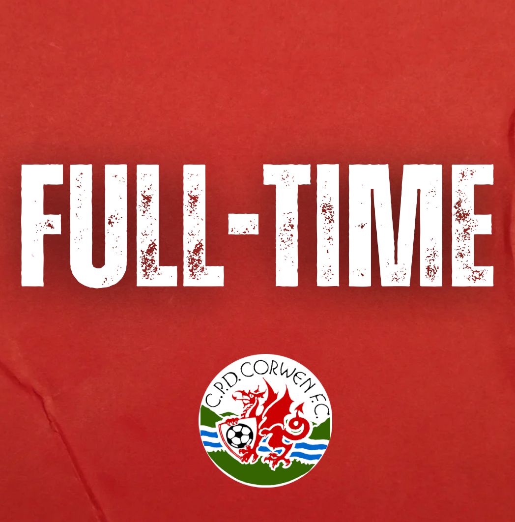 Final score Corwen 5 (Owen Cordiner 2, Henry Evans 58, @les_brophy 63, @AlexWebster96 78, @Scottyevs16 83) v 3 @penyfforddfc (Harry Brown 23, Matthew Holmes 36, Marcus Davies 52) The win sees us complete the @WalesEast season undefeated at home & Owen will claim the golden boot.