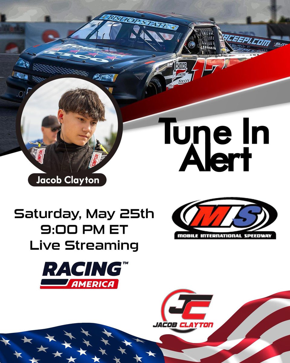 Tune in tomorrow. 
Watch all the action on <a href="/RacingAmerica/">Racing America</a> tomorrow night as we chase that win in our <a href="/fourstarfreight/">Four Star Freightliner</a> Pro Truck.