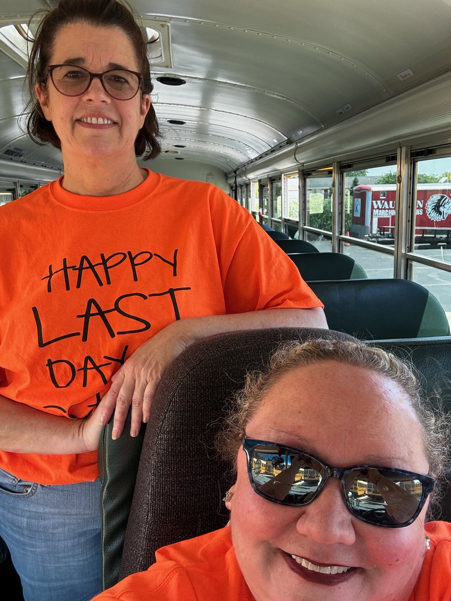 Our drivers shared some enthusiasm on our last day of school.  The job they do is like no other and we appreciate them!