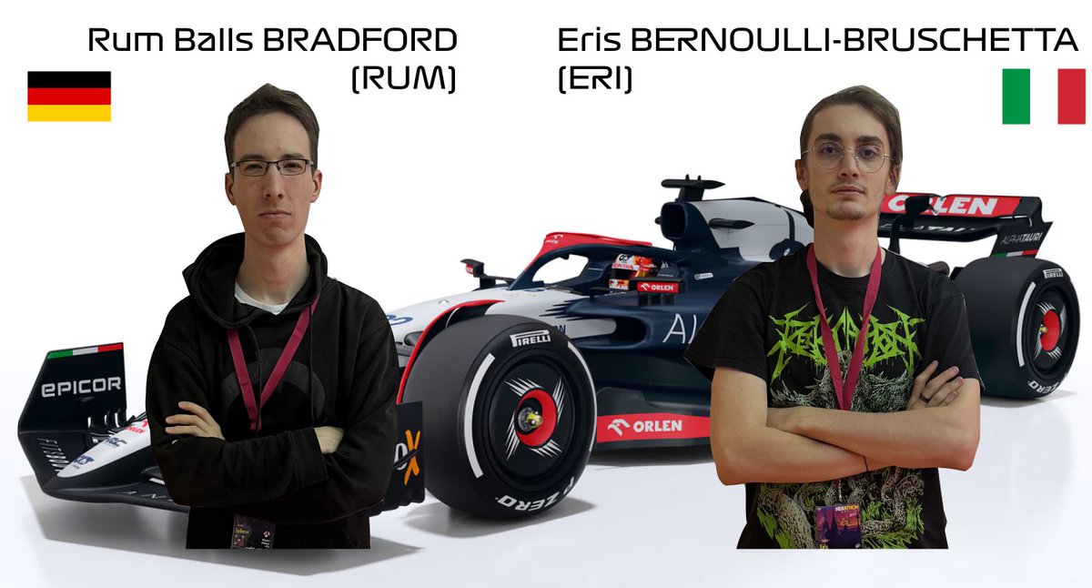 The Alphatau...RB Formula один team already feels pressured by their competitors even off track and so joined in on announcing their drivers for the upcoming season! 

Cross your fingers for Rum Balls Bradford (@SphereMJ) & Eris Bernoulli-Bruschetta (@erisrine)!

#HEKtoSurvive