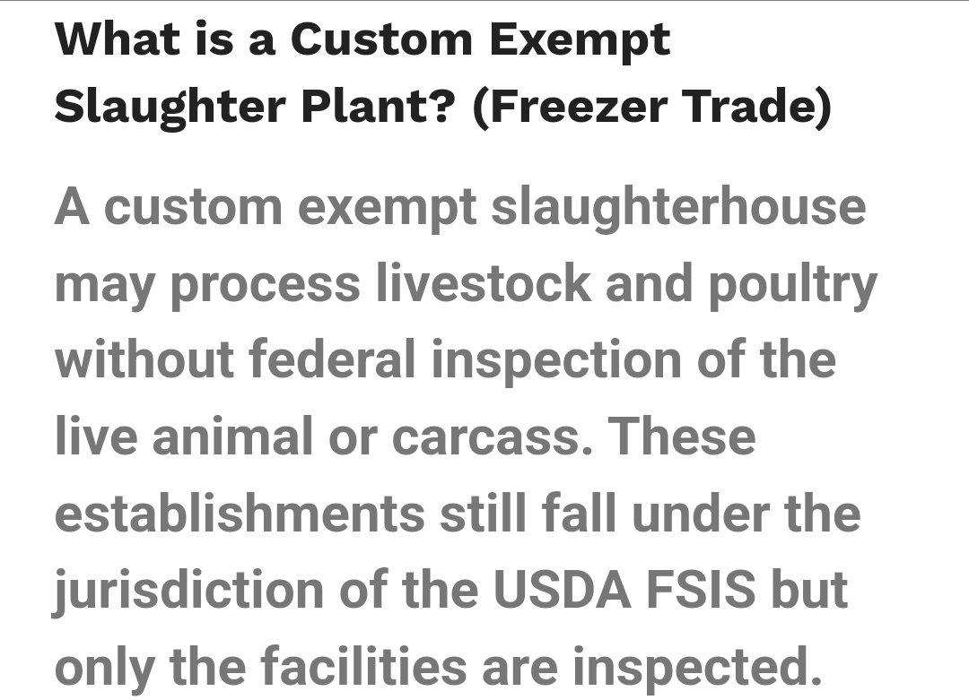 I am still off beef.

Infected beef found at a FEDERAL facility.  

aphis.usda.gov/livestock-poul…

'Why the caps, Laz?'

Because there are exceptions that do not require federal eyes on your beef.

Here are two.
smallfarms.cornell.edu/resources/slau…