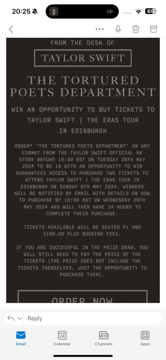 Taylor I love u but win the opportunity to BUY tickets???? girl you’re a billionaire just give them away